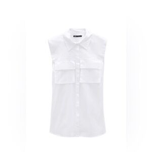 ZARA OVERSIZED POPLIN SHIRT TRF